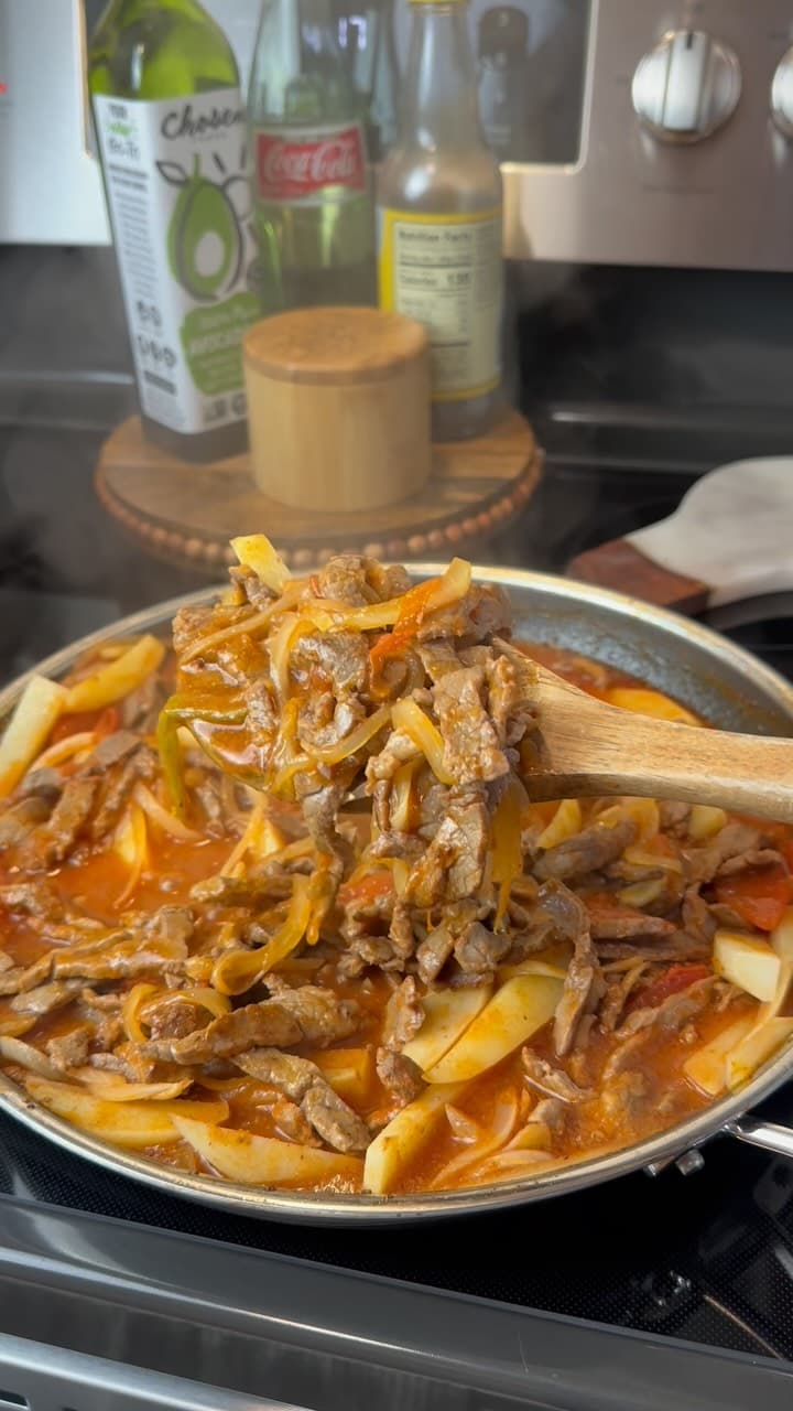 Bistec Ranchero Con Papas
