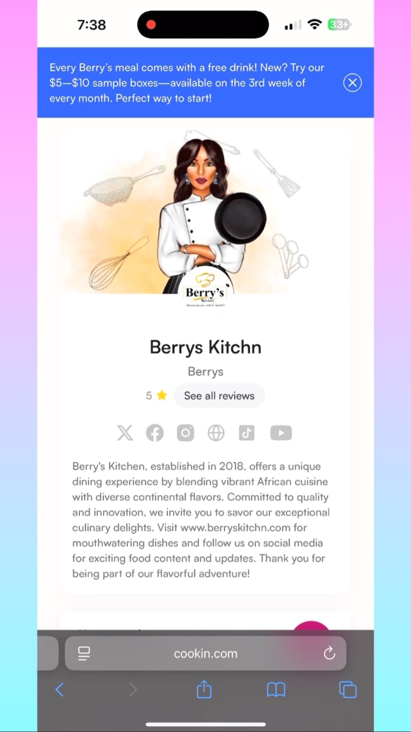 Berry's Kitchen Meal Box