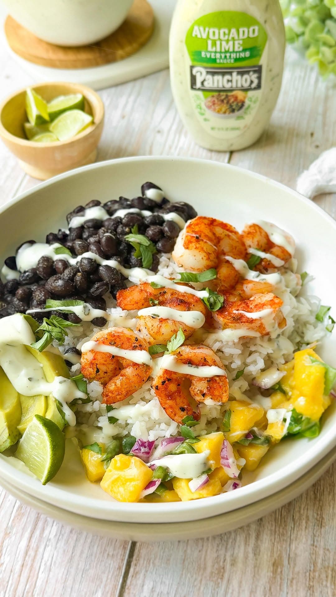 Mexican Inspired Grilled Shrimp Bowl With Mango