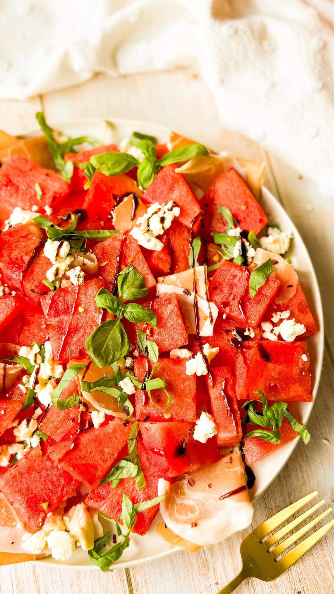 Watermelon Basil Salad
