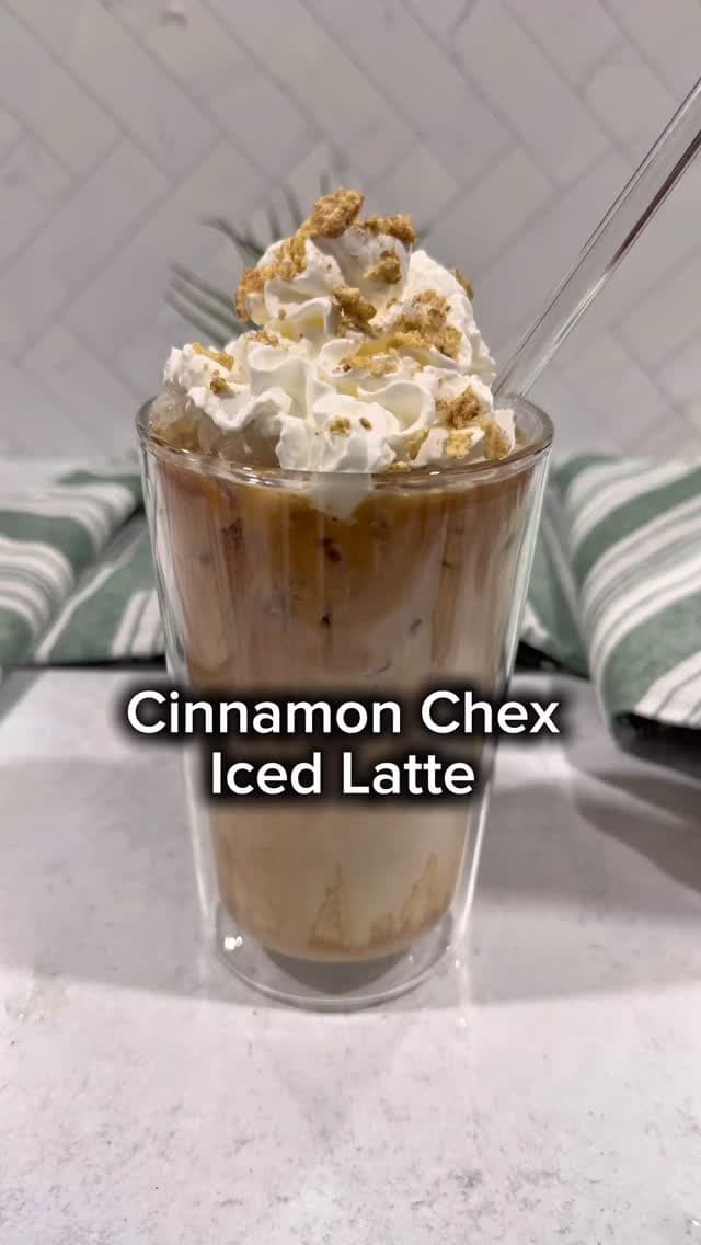 Cinnamon Chex Iced Latte