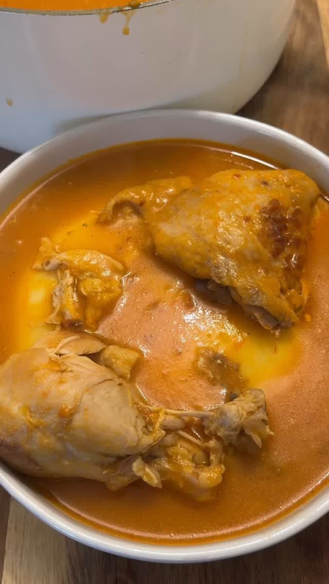 Ghanaian Chicken Light Soup With Fufu