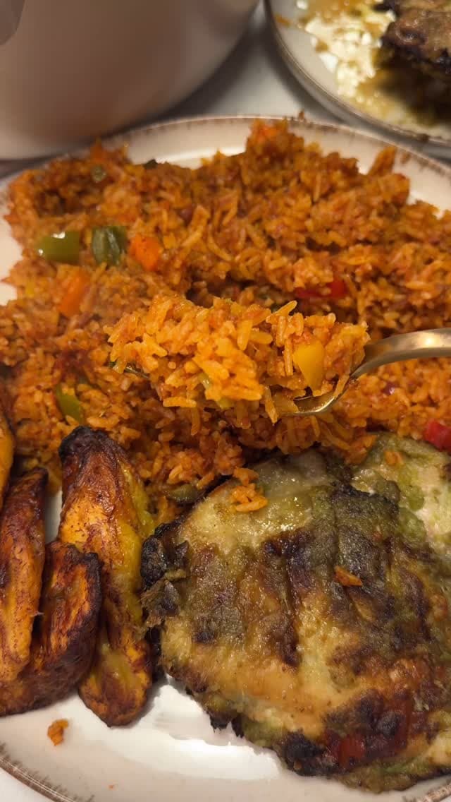 Baked Ghanaian Corned Beef Jollof Rice