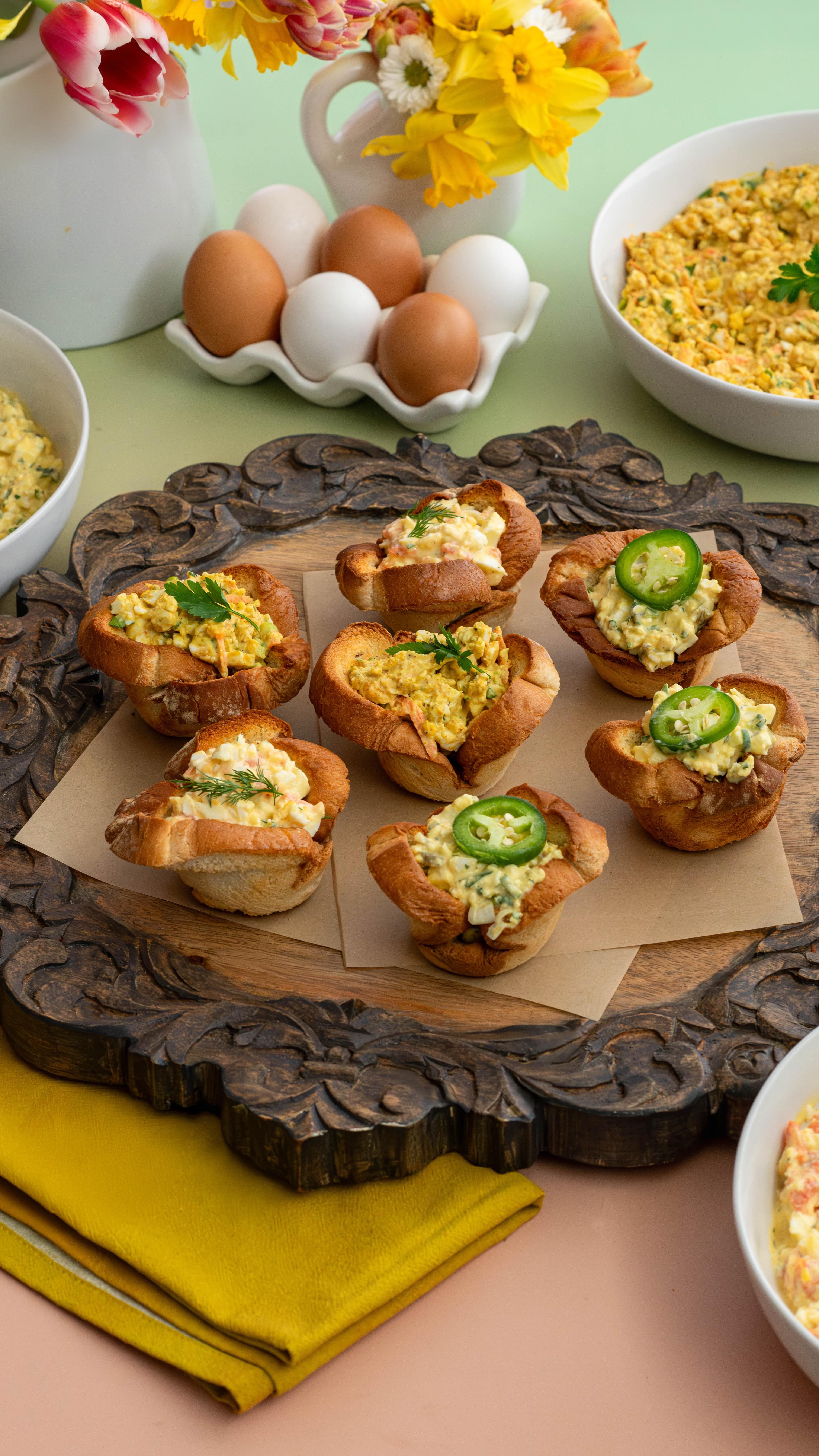 Egg Salad Bread Cups - Three Ways