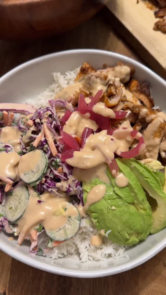 Spicy Glazed Chicken + Crunchy Slaw